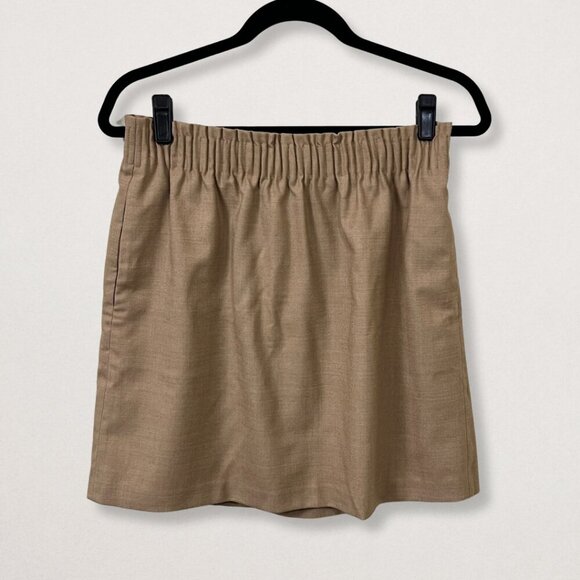 J.Crew Wool Blend A‑Line Skirt Beige Tan Size 8 Lined Classic Workwear - Picture 5 of 5